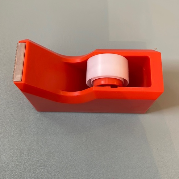 Colorful orange Tape Dispenser for Desk Office Home Decor Like New Boho - Picture 1 of 6